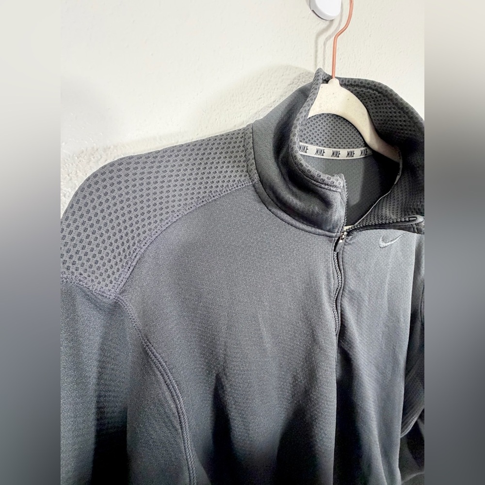 Nike Pullover Performance Jacket Zipper Sweatshirt Dri-Fit Athletic Gray Men M - Picture 6 of 8